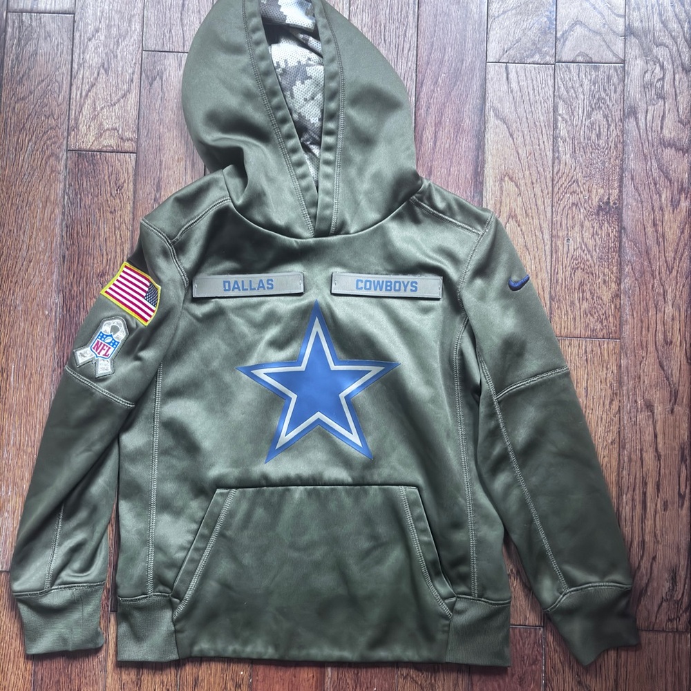 NFL Kids Dallas Cowboys Olive Hoodie Sm